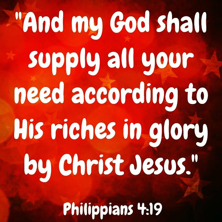 My God Shall Supply All Your Need